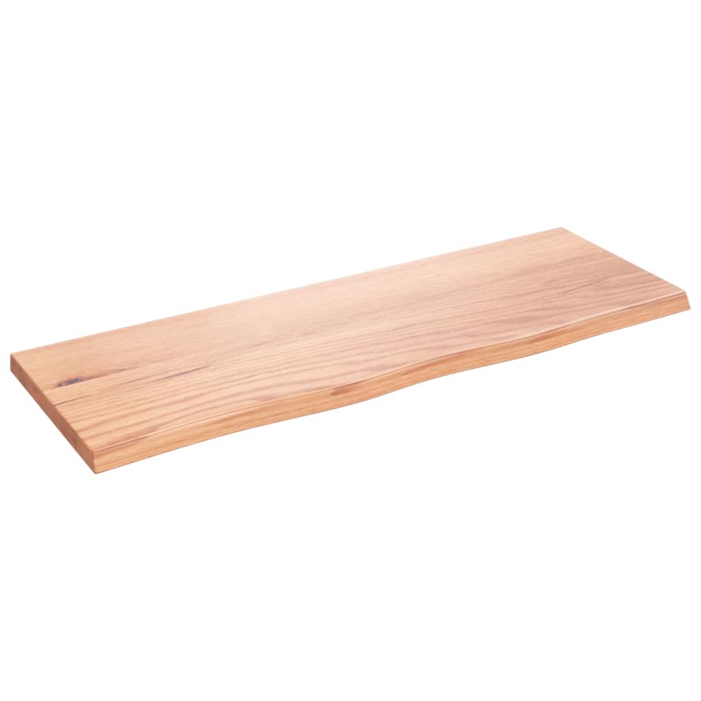 bordplade til badeværelse 80x30x2 cm massivt træ lysebrun