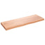 bordplade til badeværelse 80x30x(2-4) cm massivt træ lysebrun