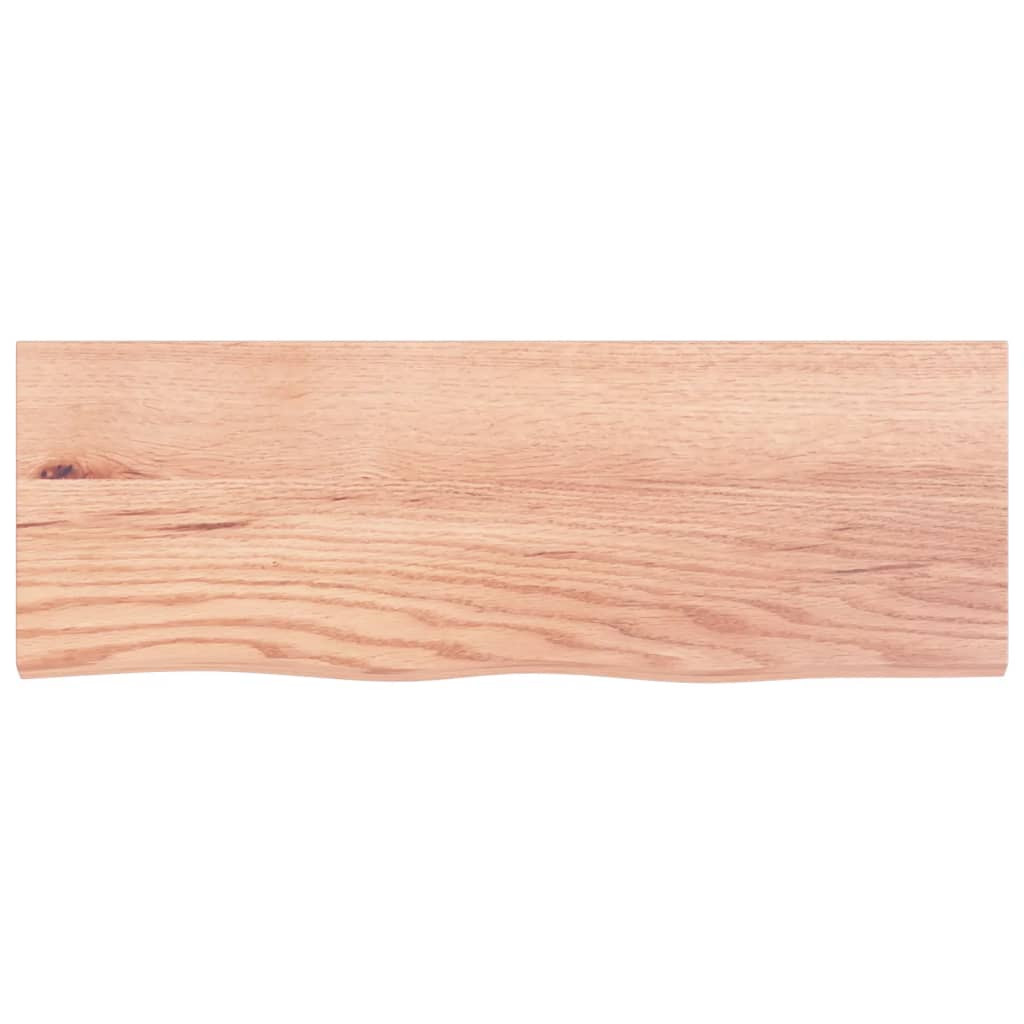 bordplade til badeværelse 80x30x(2-4) cm massivt træ lysebrun