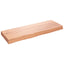 bordplade til badeværelse 80x30x(2-6) cm massivt træ lysebrun
