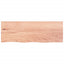 bordplade til badeværelse 80x30x(2-6) cm massivt træ lysebrun