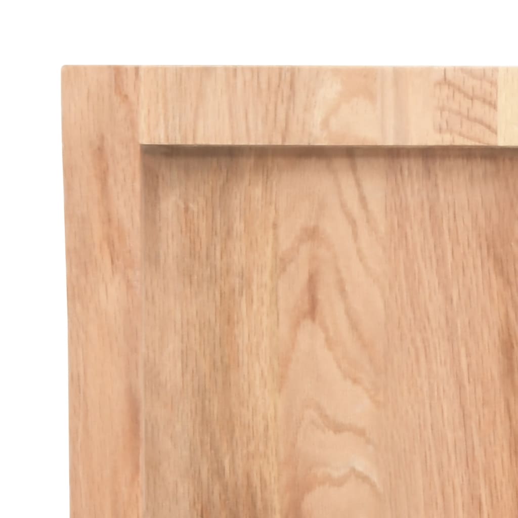 bordplade til badeværelse 80x30x(2-6) cm massivt træ lysebrun