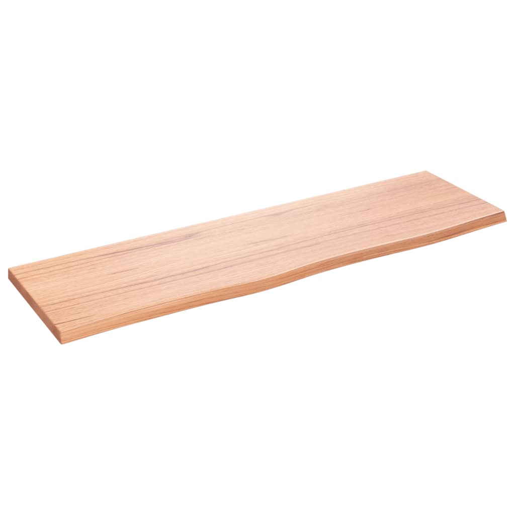 bordplade til badeværelse 100x30x2 cm massivt træ lysebrun