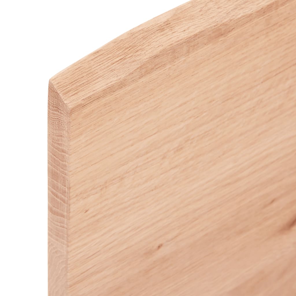 bordplade til badeværelse 100x40x2 cm massivt træ lysebrun