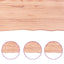 bordplade til badeværelse 120x40x(2-4) cm massivt træ lysebrun