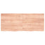 bordplade til badeværelse 120x50x(2-4) cm massivt træ lysebrun