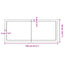 bordplade til badeværelse 120x50x(2-4) cm massivt træ lysebrun