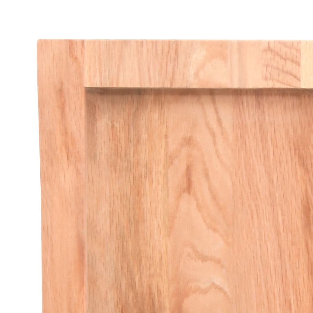 bordplade til badeværelse 120x60x(2-6) cm massivt træ lysebrun