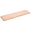 bordplade til badeværelse 140x40x(2-4) cm massivt træ lysebrun