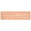 bordplade til badeværelse 140x40x(2-4) cm massivt træ lysebrun