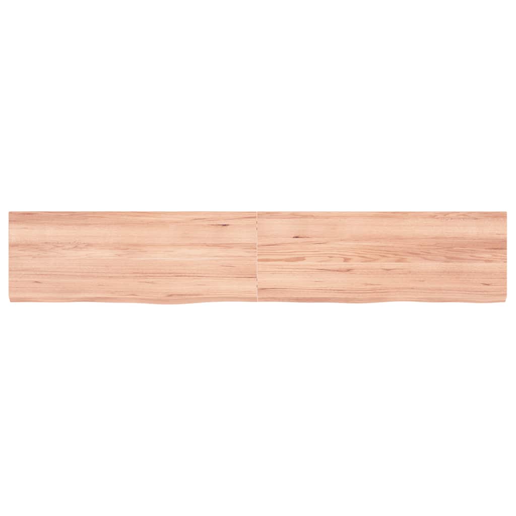 bordplade til badeværelse 160x30x(2-4) cm massivt træ lysebrun
