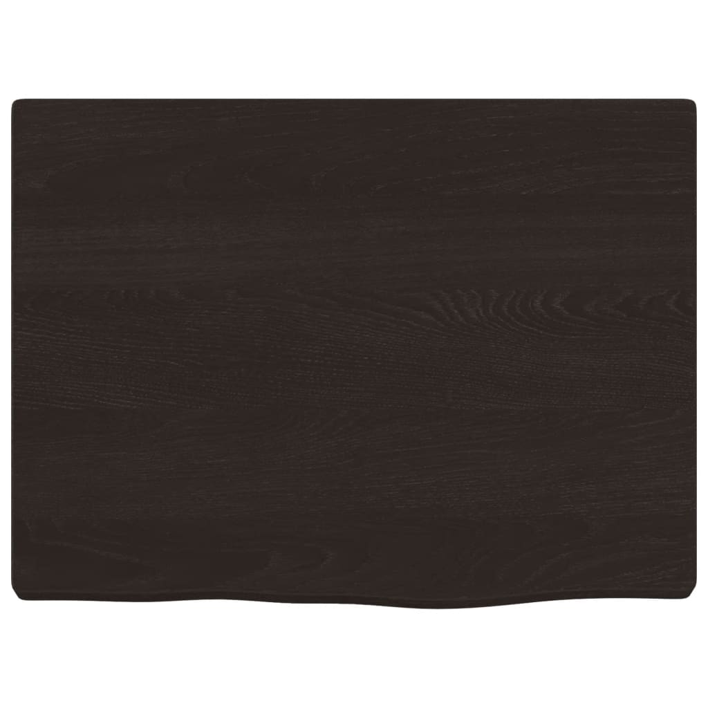 bordplade til badeværelse 40x30x2 cm massivt træ mørkebrun