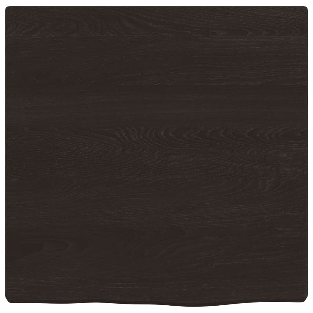 bordplade til badeværelse 40x40x2 cm massivt træ mørkebrun