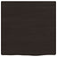 bordplade til badeværelse 40x40x(2-4) cm massivt træ mørkebrun