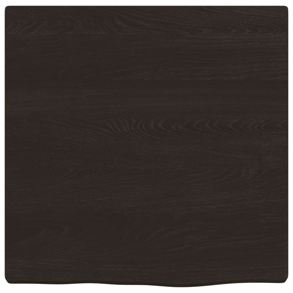 bordplade til badeværelse 40x40x(2-4) cm massivt træ mørkebrun