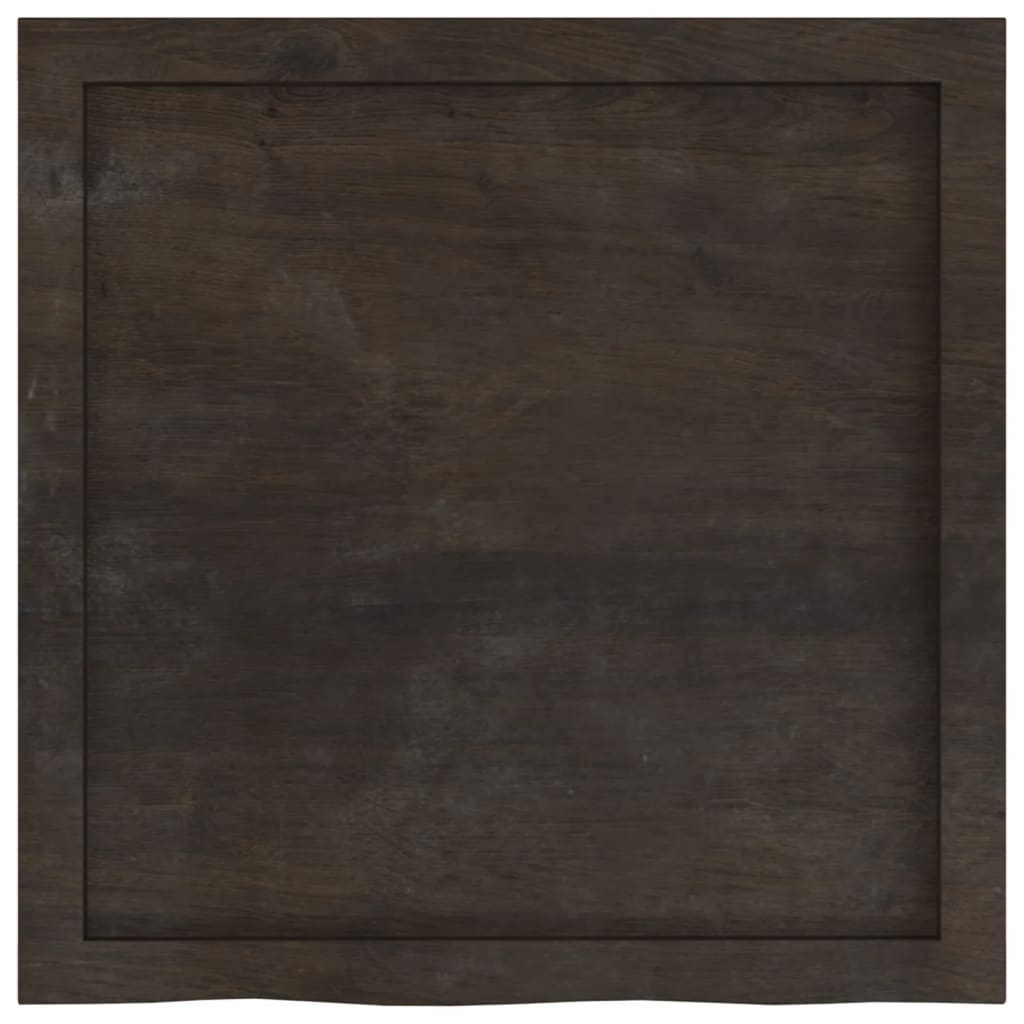 bordplade til badeværelse 60x60x(2-4) cm massivt træ mørkebrun