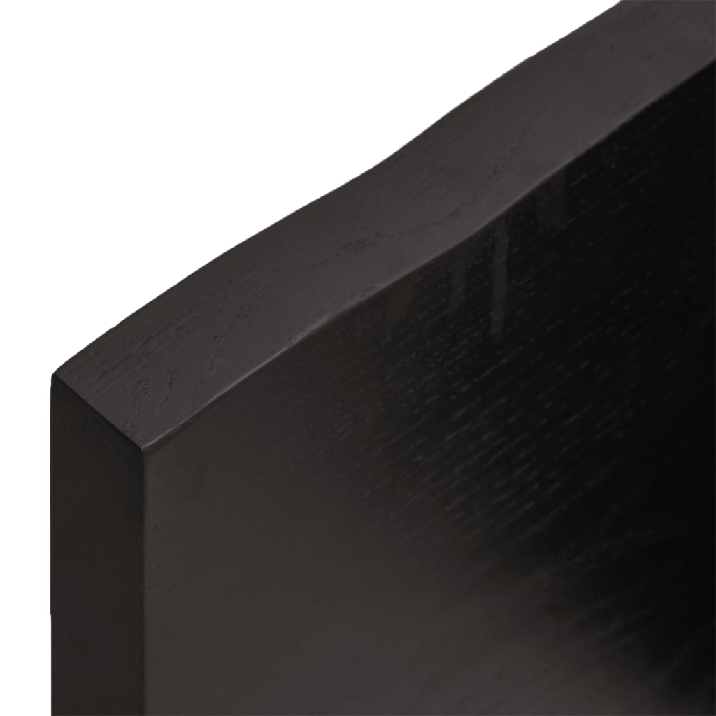 bordplade til badeværelse 60x60x(2-4) cm massivt træ mørkebrun