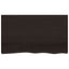 bordplade til badeværelse 100x60x(2-4) cm massivt træ mørkebrun