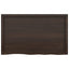 bordplade til badeværelse 100x60x(2-4) cm massivt træ mørkebrun
