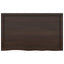 bordplade til badeværelse 100x60x(2-6) cm massivt træ mørkebrun