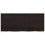bordplade til badeværelse 120x50x(2-4) cm massivt træ mørkebrun