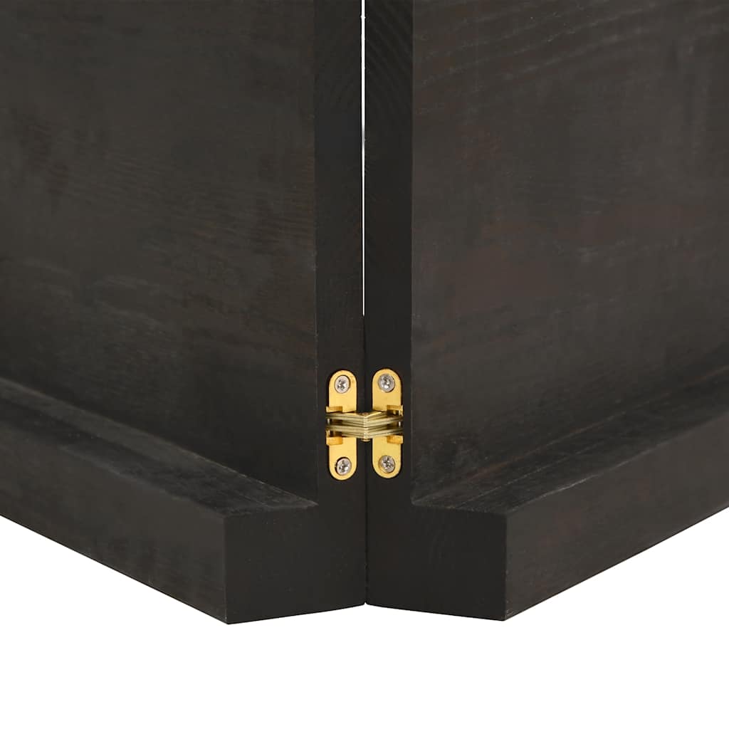 bordplade til badeværelse 140x60x(2-6) cm massivt træ mørkebrun