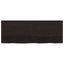 bordplade til badeværelse 160x60x(2-6) cm massivt træ mørkebrun