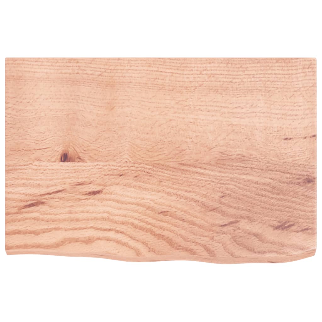 bordplade 60x40x2 cm behandlet massivt eg lysebrun