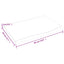 bordplade 60x40x2 cm behandlet massivt eg lysebrun
