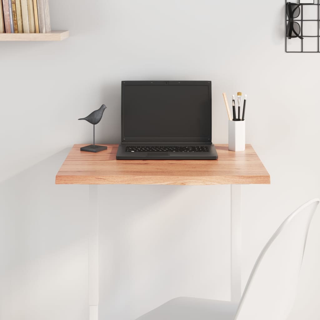bordplade 60x40x2 cm behandlet massivt eg lysebrun