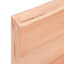 bordplade 80x50x(2-6) cm behandlet massivt egetræ lysebrun