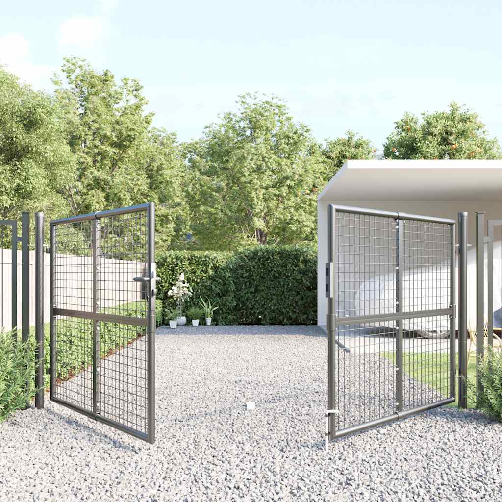 havelåge i net antracitgrå 300x125 cm galvaniseret stål