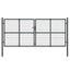havelåge i net antracitgrå 300x125 cm galvaniseret stål
