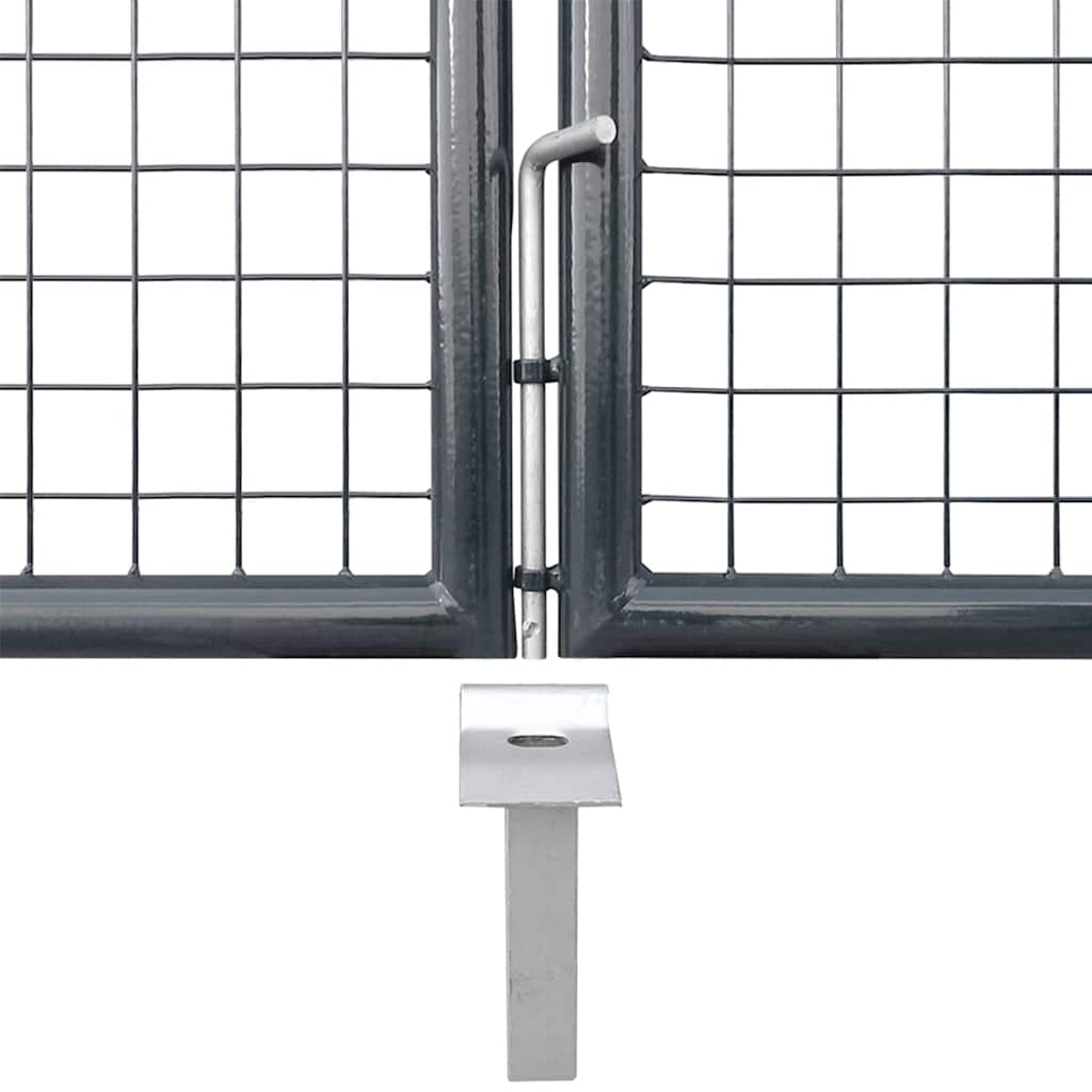 havelåge i net antracitgrå 300x125 cm galvaniseret stål