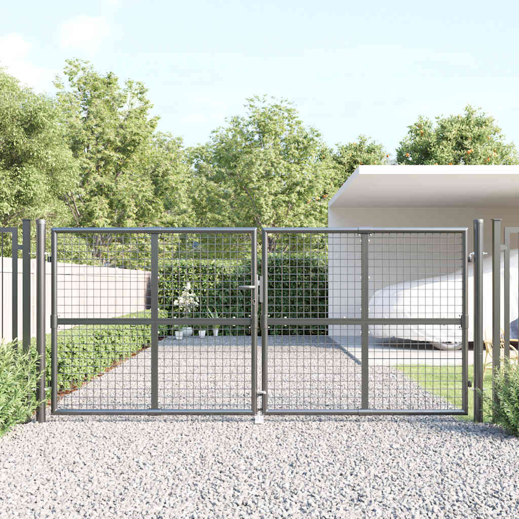 havelåge i net antracitgrå 300x125 cm galvaniseret stål