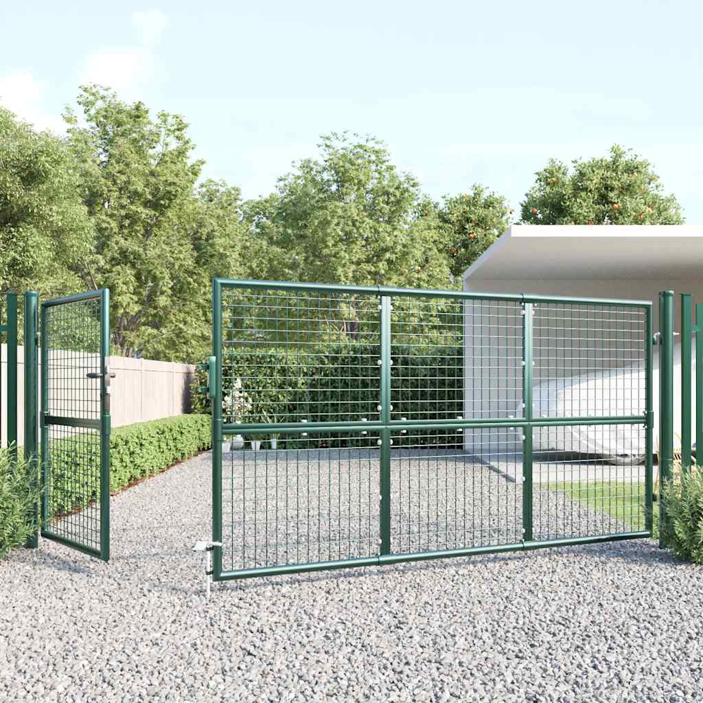 havelåge i net grøn 350x125 cm galvaniseret stål