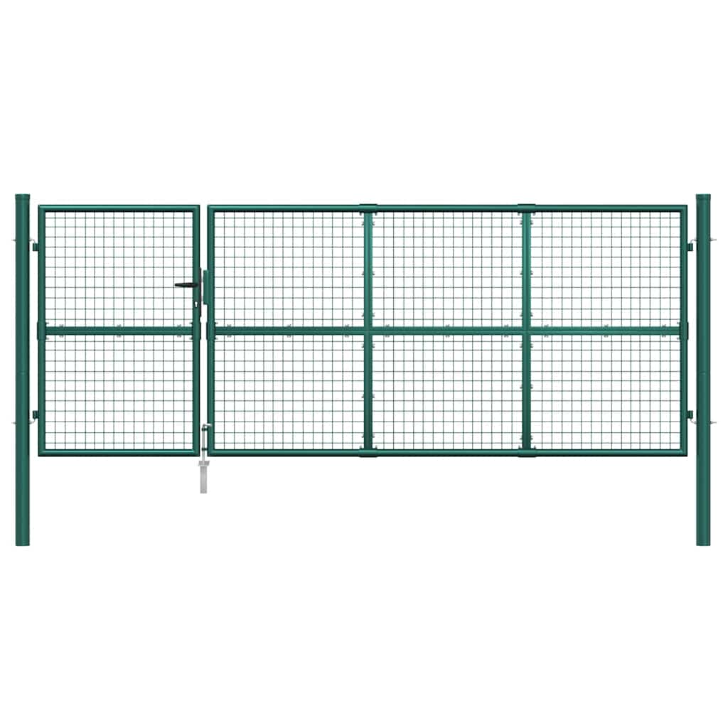 havelåge i net grøn 350x125 cm galvaniseret stål