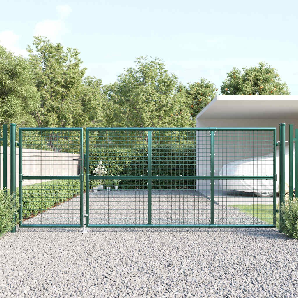 havelåge i net grøn 350x125 cm galvaniseret stål