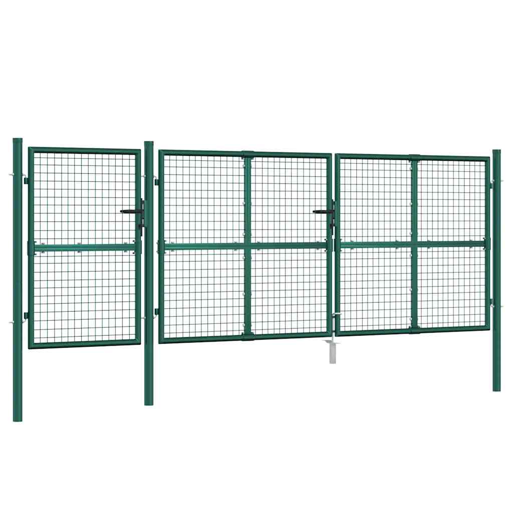 havelåge i net grøn 400x125 cm galvaniseret stål