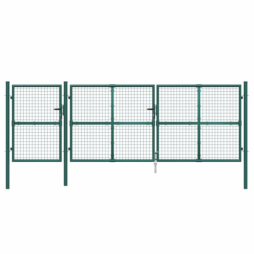 havelåge i net grøn 400x125 cm galvaniseret stål