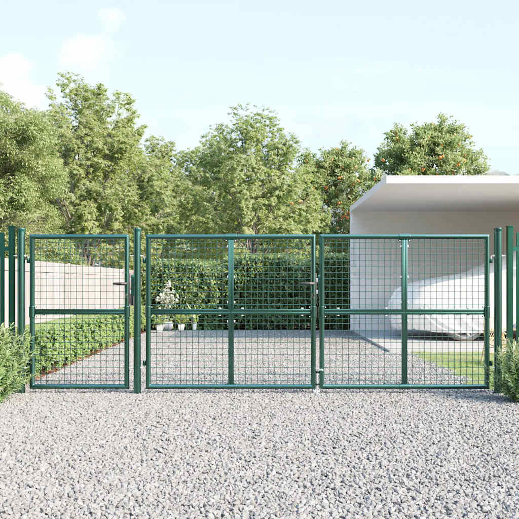 havelåge i net grøn 400x125 cm galvaniseret stål