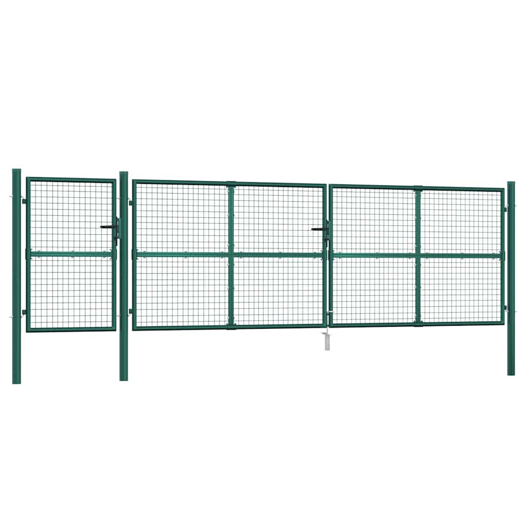 havelåge i net grøn 500x125 cm galvaniseret stål