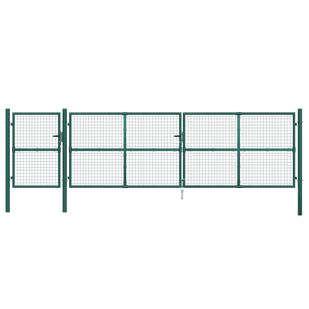 havelåge i net grøn 500x125 cm galvaniseret stål