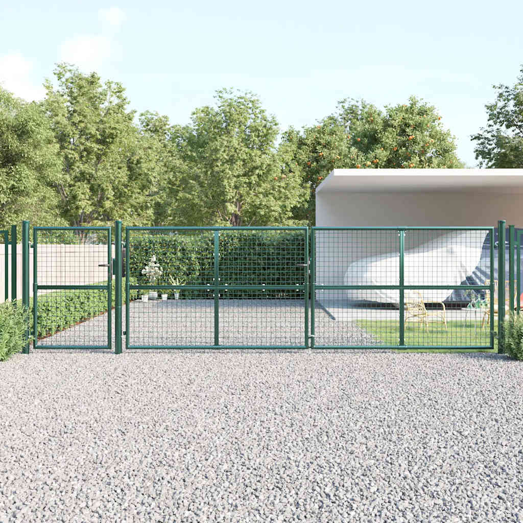 havelåge i net grøn 500x125 cm galvaniseret stål