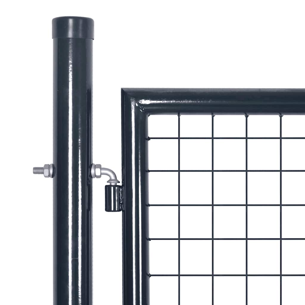 havelåge i net antracitgrå 350x125 cm galvaniseret stål