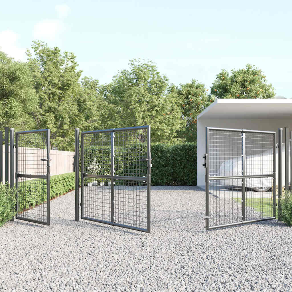 havelåge i net antracitgrå 400x125 cm galvaniseret stål