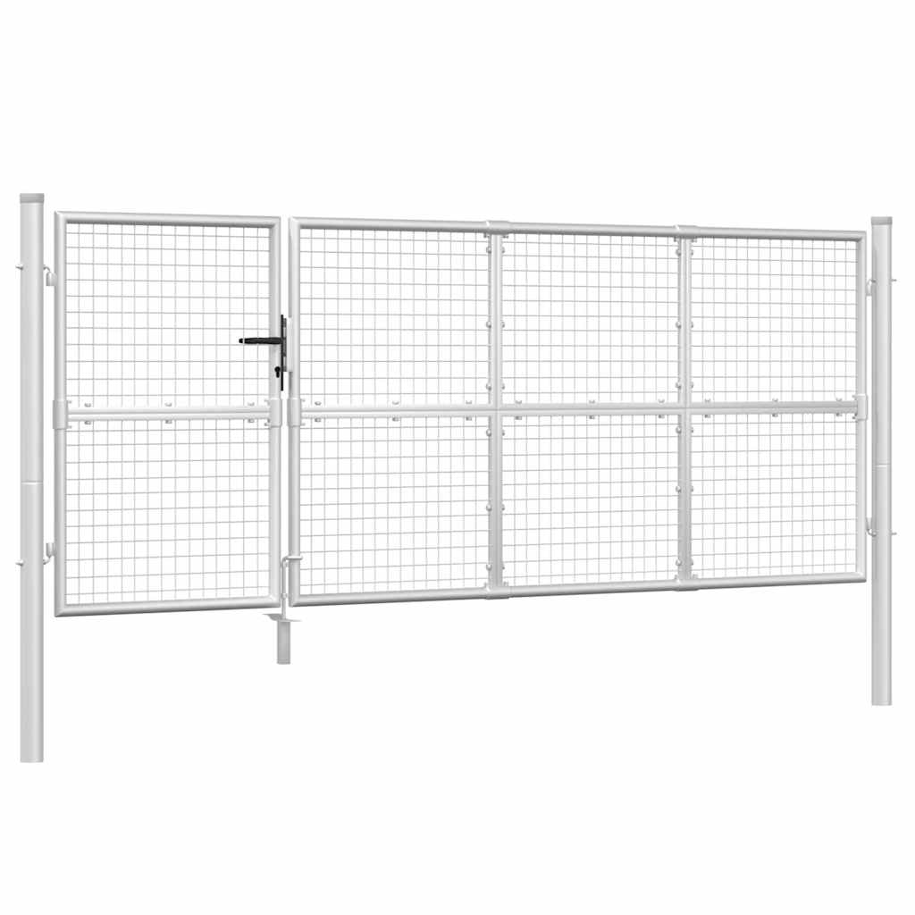 havelåge i net sølv 350x125 cm galvaniseret stål