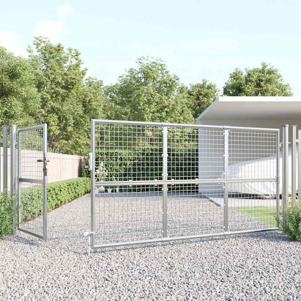 havelåge i net sølv 350x125 cm galvaniseret stål