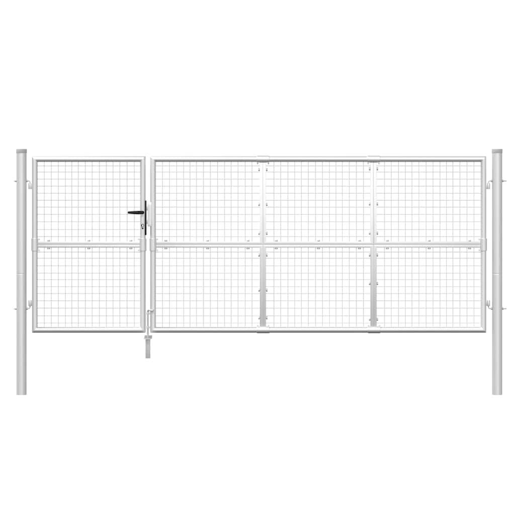 havelåge i net sølv 350x125 cm galvaniseret stål