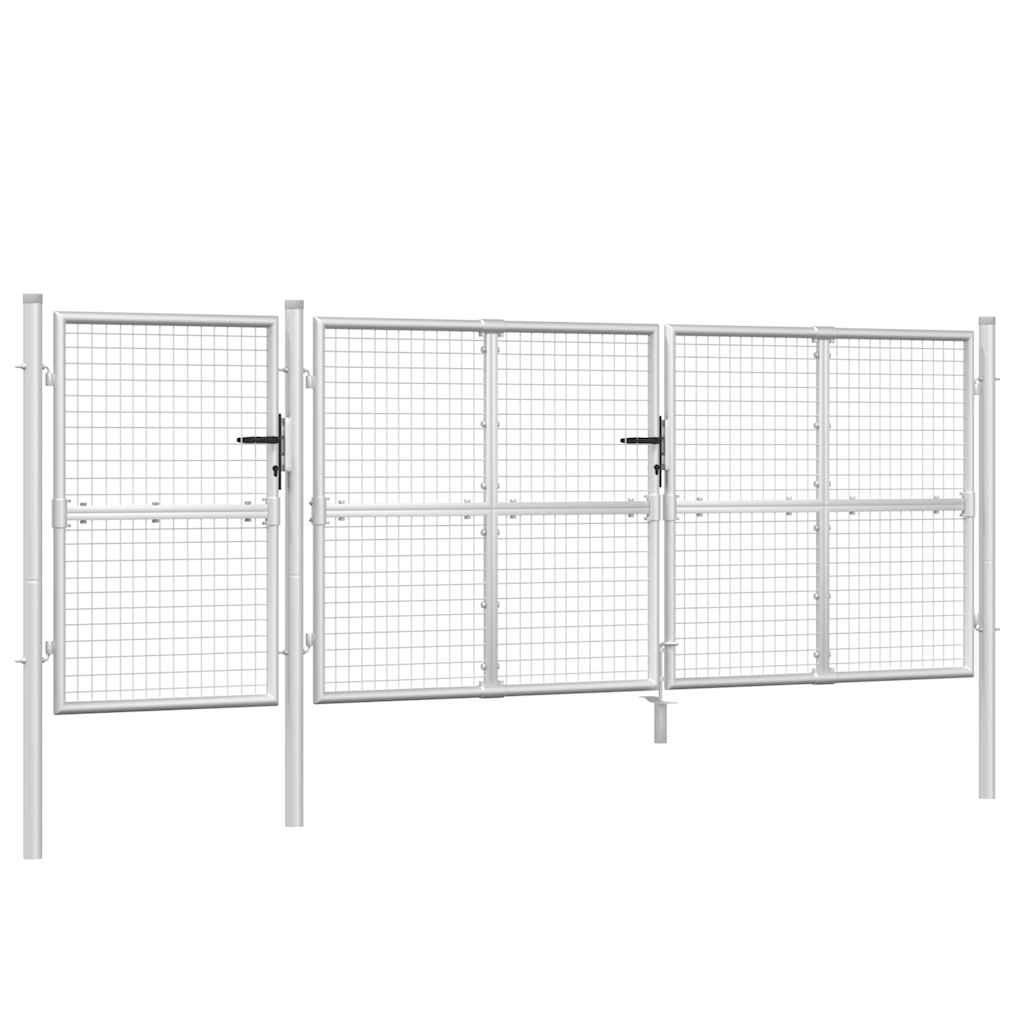 havelåge i net sølv 400x125 cm galvaniseret stål